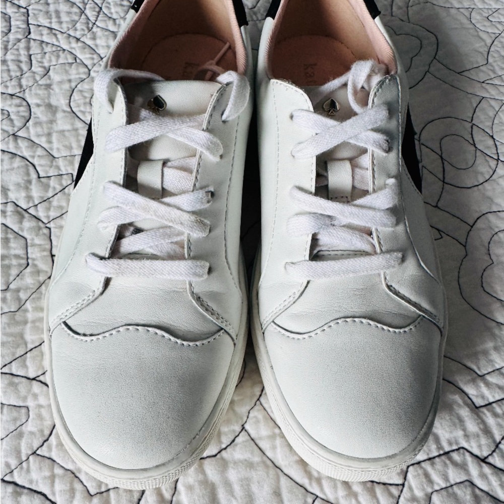 Kate Spade Black and White Spade Sneakers - Picture 2 of 4